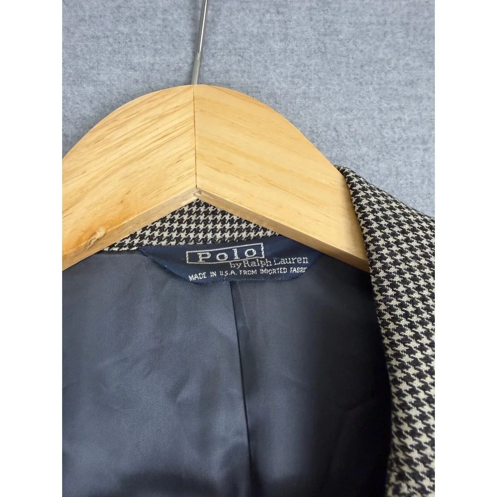 Polo Ralph Lauren Mens 41R‎ Brown Houndstooth Blazer Sport Coat USA Made